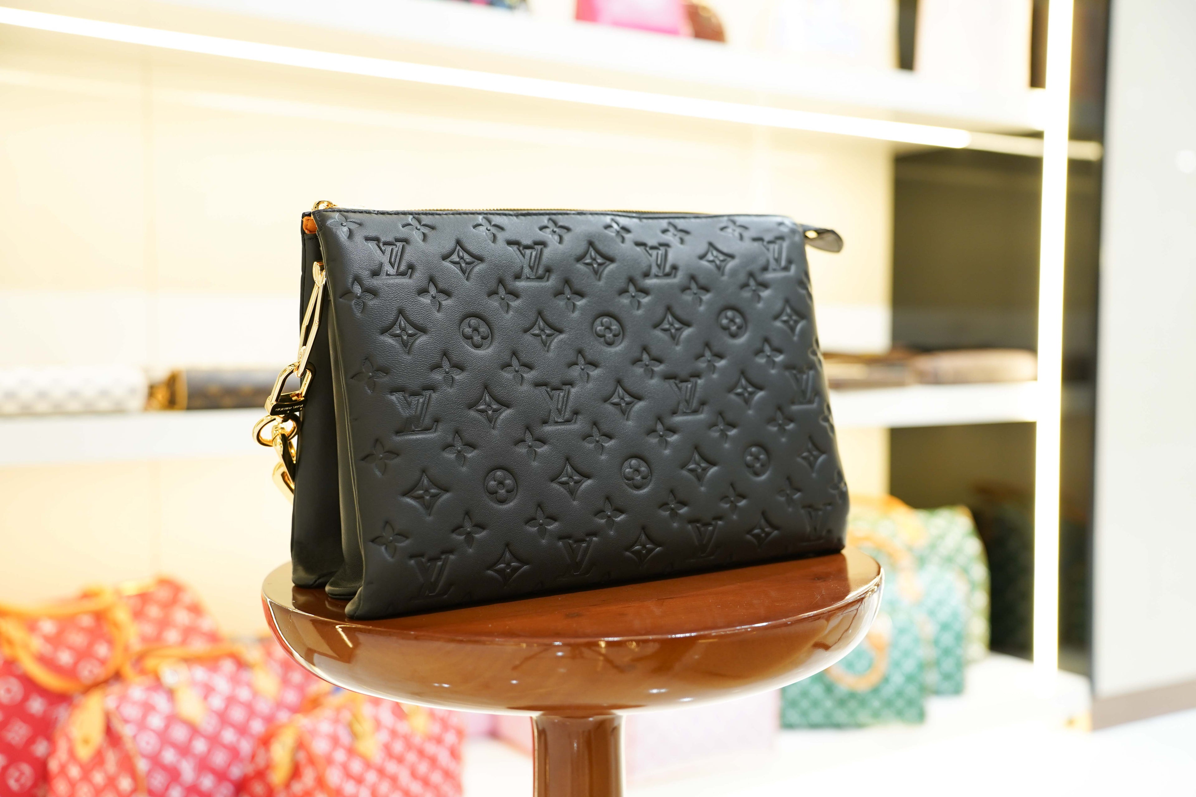 Louis Vuitton | Coussin Large – Leather – Black – Gold Hardware