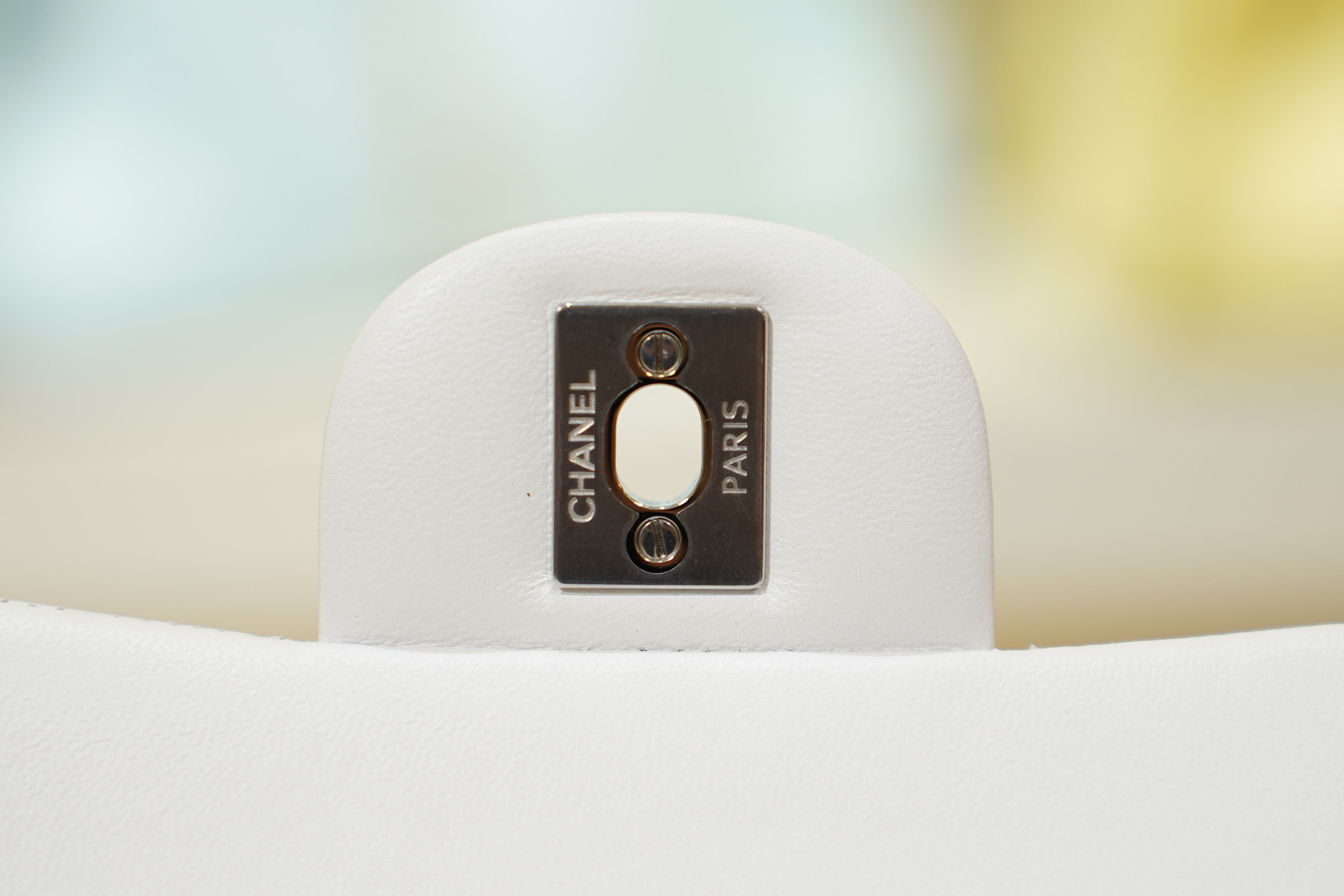 Chanel | Classic Flap Bag – Medium – Leather – White – Silver Hardware