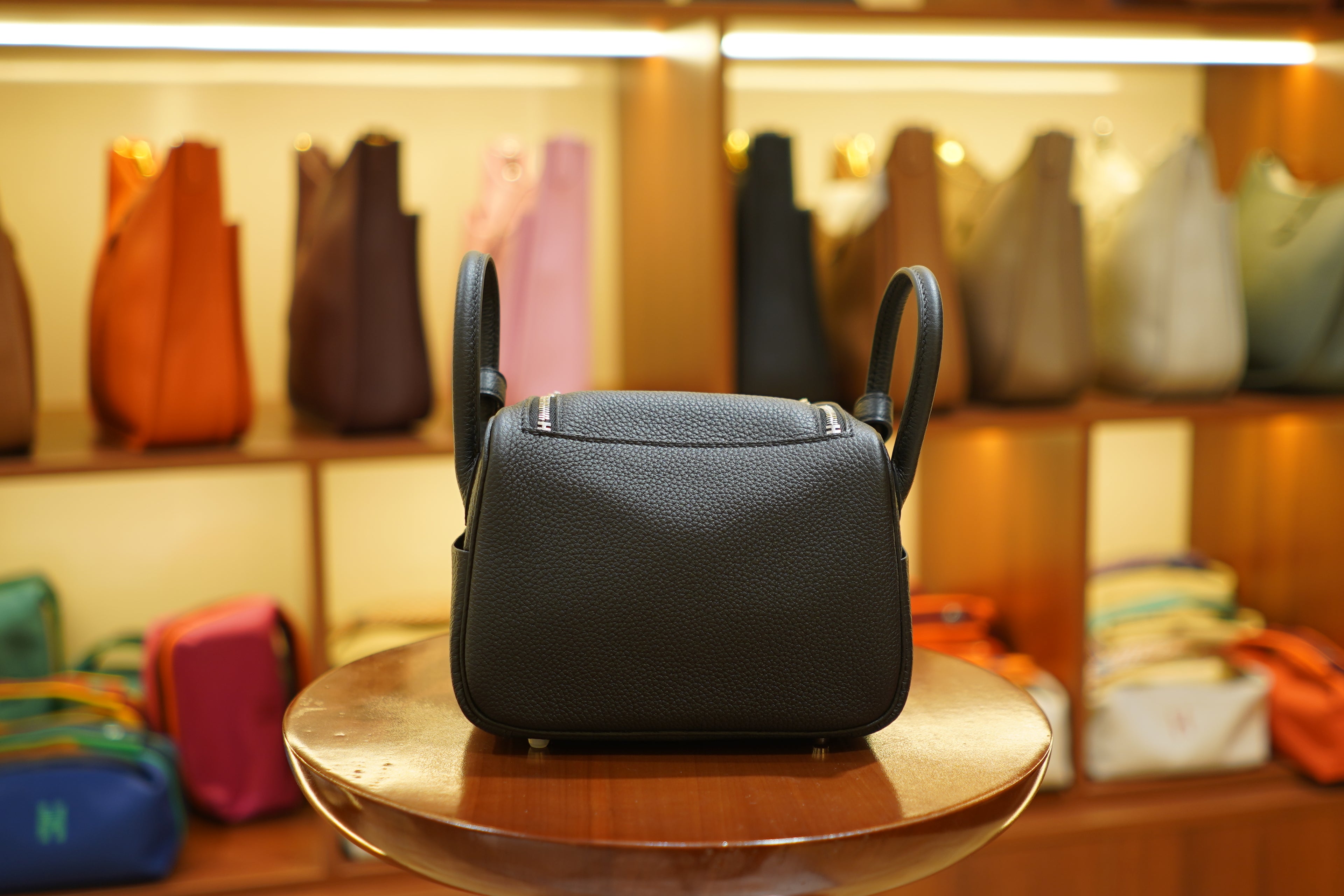 Hermes | Lindy Mini – Leather – Black – Silver Hardware