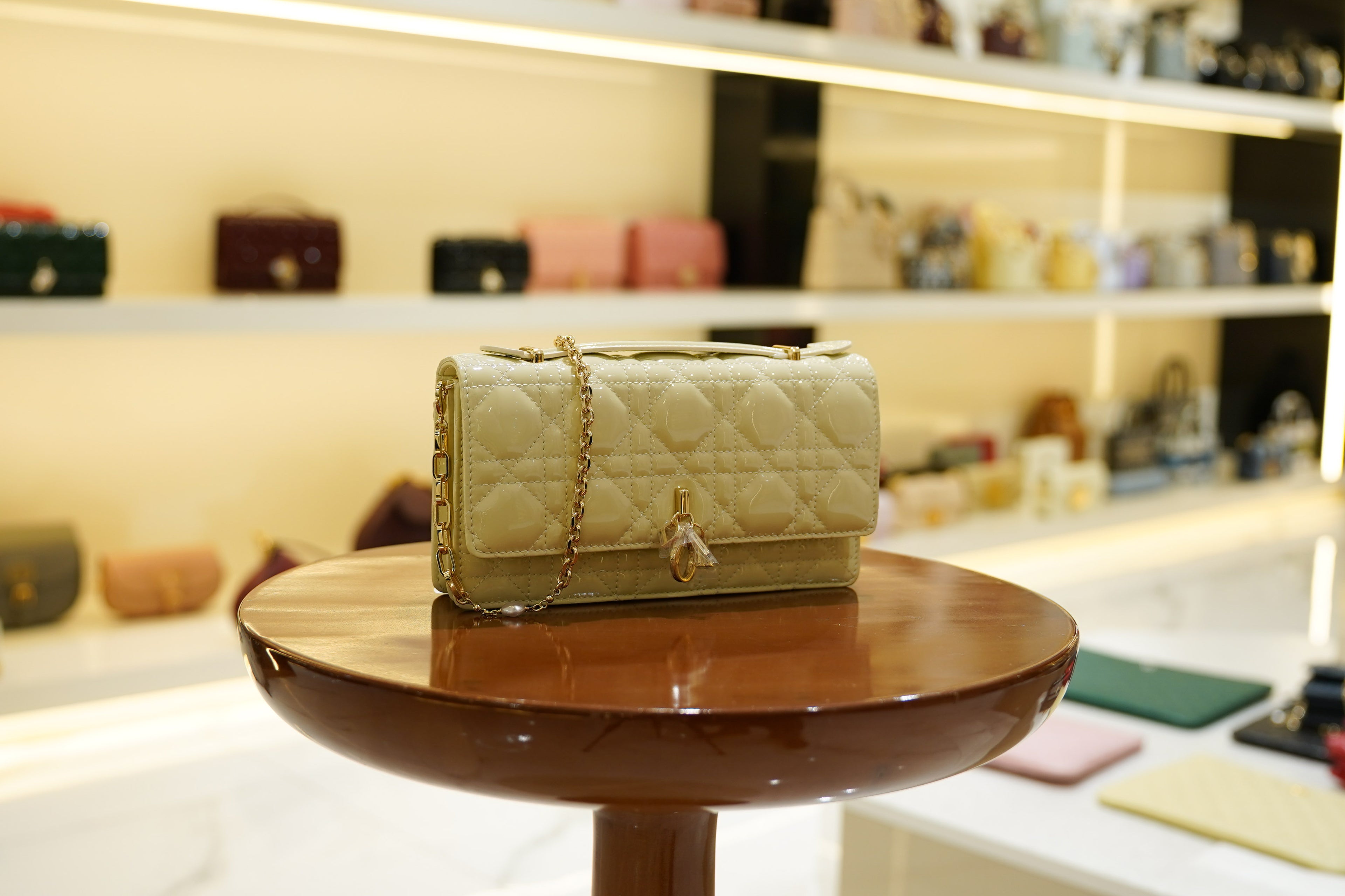 Dior | My Dior Mini Bag – Patent Leather – Light Green – Gold Hardware