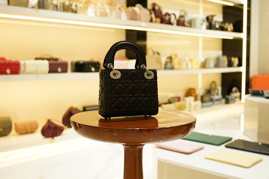 Dior | Lady Dior (Small) – Lambskin – Black – Silver Hardware