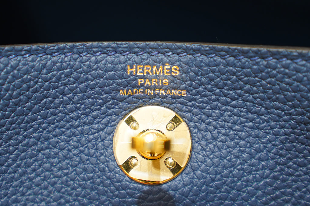 Hermes | Lindy Mini – Togo – Blue – Gold Hardware