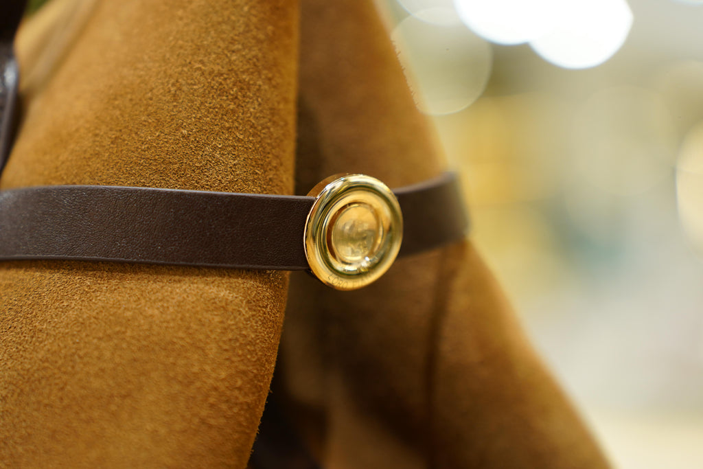 Loro Piana | Ghiera – Suede – Brown – Gold Hardware