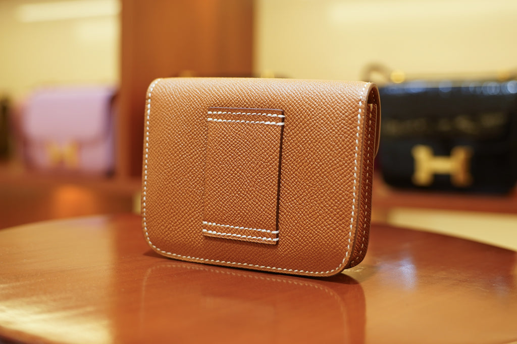 Hermes | Constance Slim Wallet – Epsom – Brown – Silver Hardware