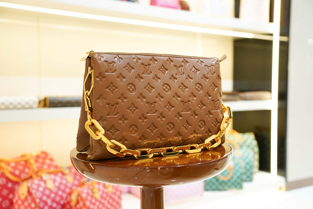 Louis Vuitton | Coussin Large – Leather – Brown – Gold Hardware
