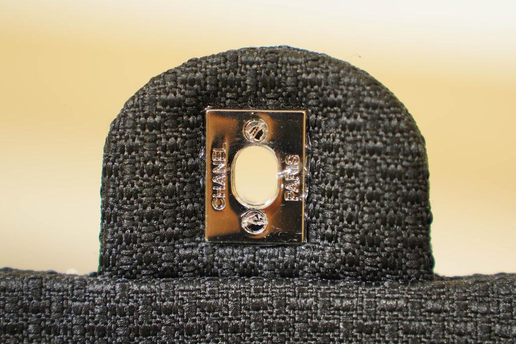 Chanel | Classic Flap Bag – Medium – Fabric – Black – Silver Hardware