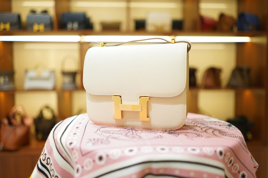 Hermes | Constance – Epsom – White – Gold Hardware