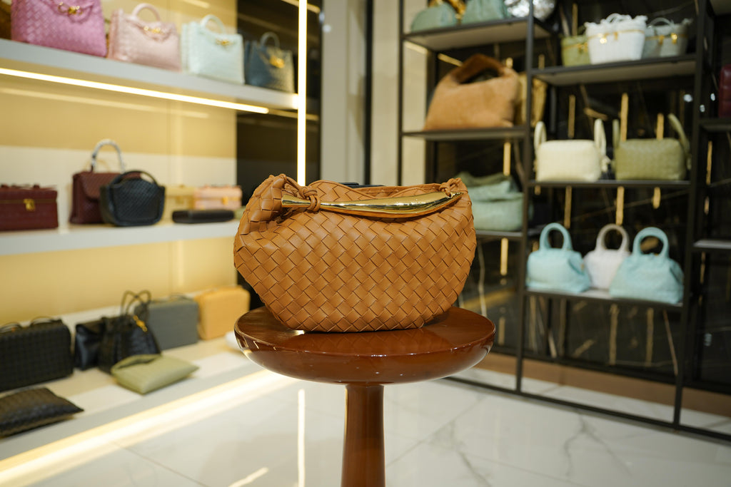 Bottega Veneta | Sardine – Intrecciato – Caramel – Gold Hardware