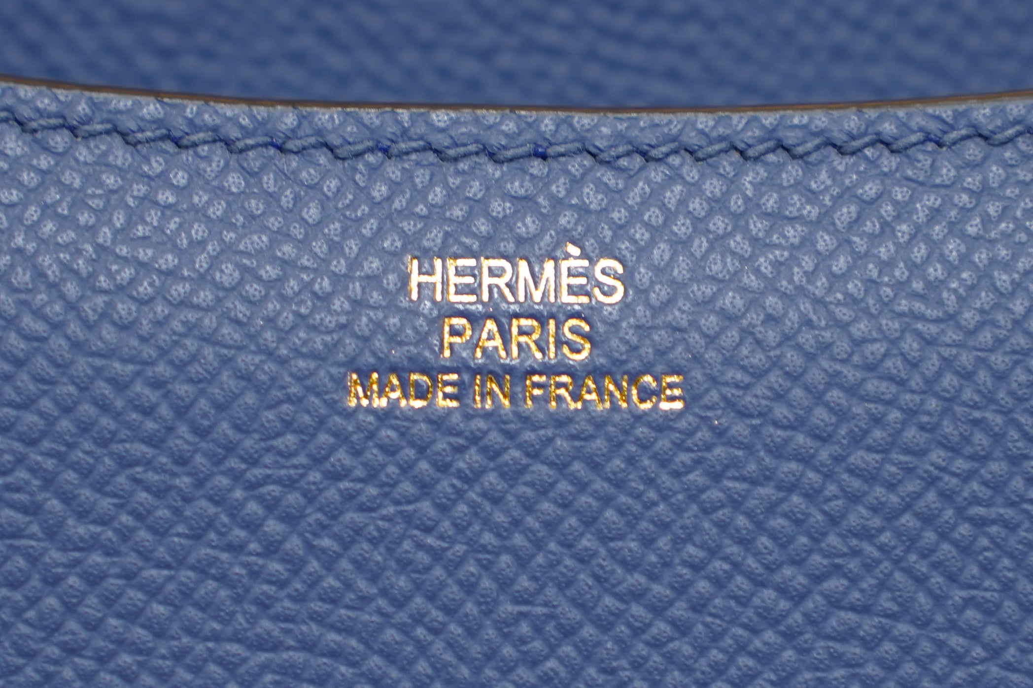 Hermes | Constance – Epsom – Blue – Gold Hardware