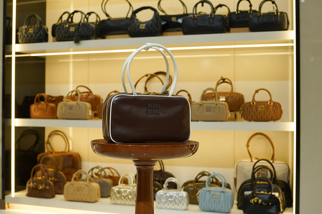 Miu Miu | Beau – Leather – Brown – Gold Hardware