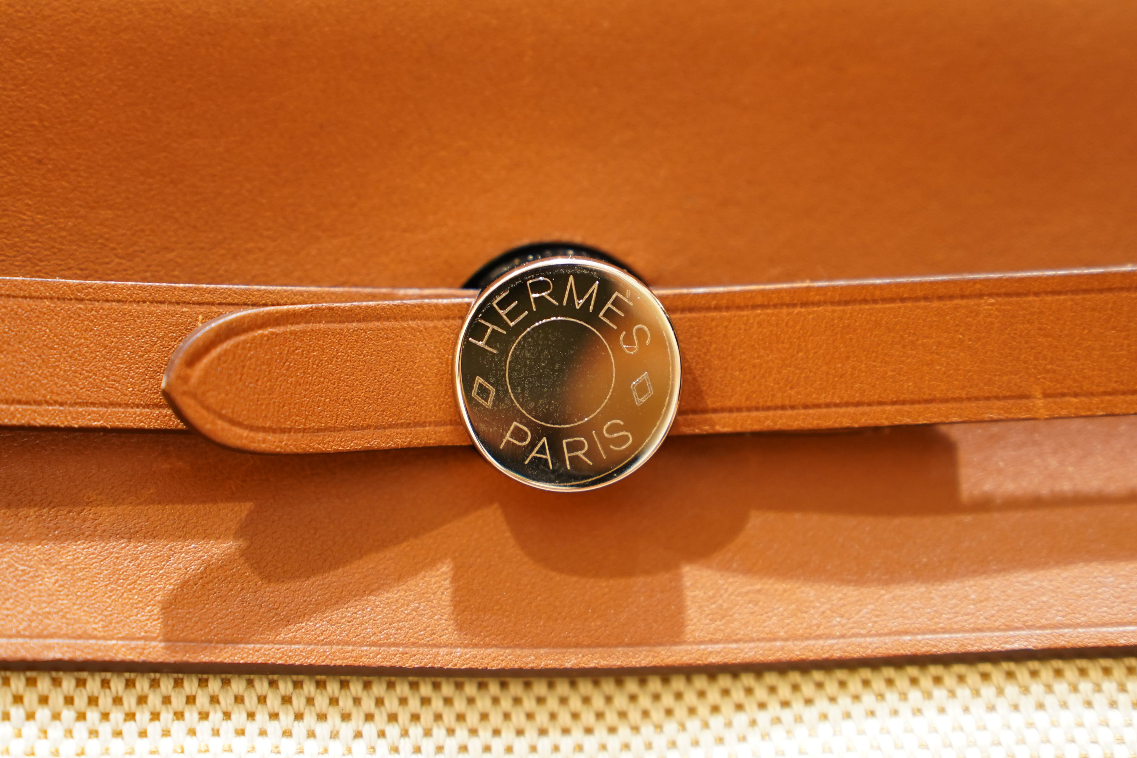 Hermes | Herbag Mini – Canvas – Beige – Silver Hardware