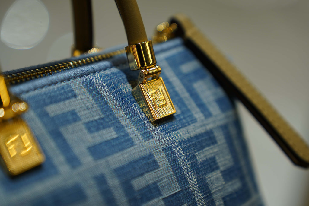 Fendi | By The Way Bag – Canvas – Blue – Gold Hardware