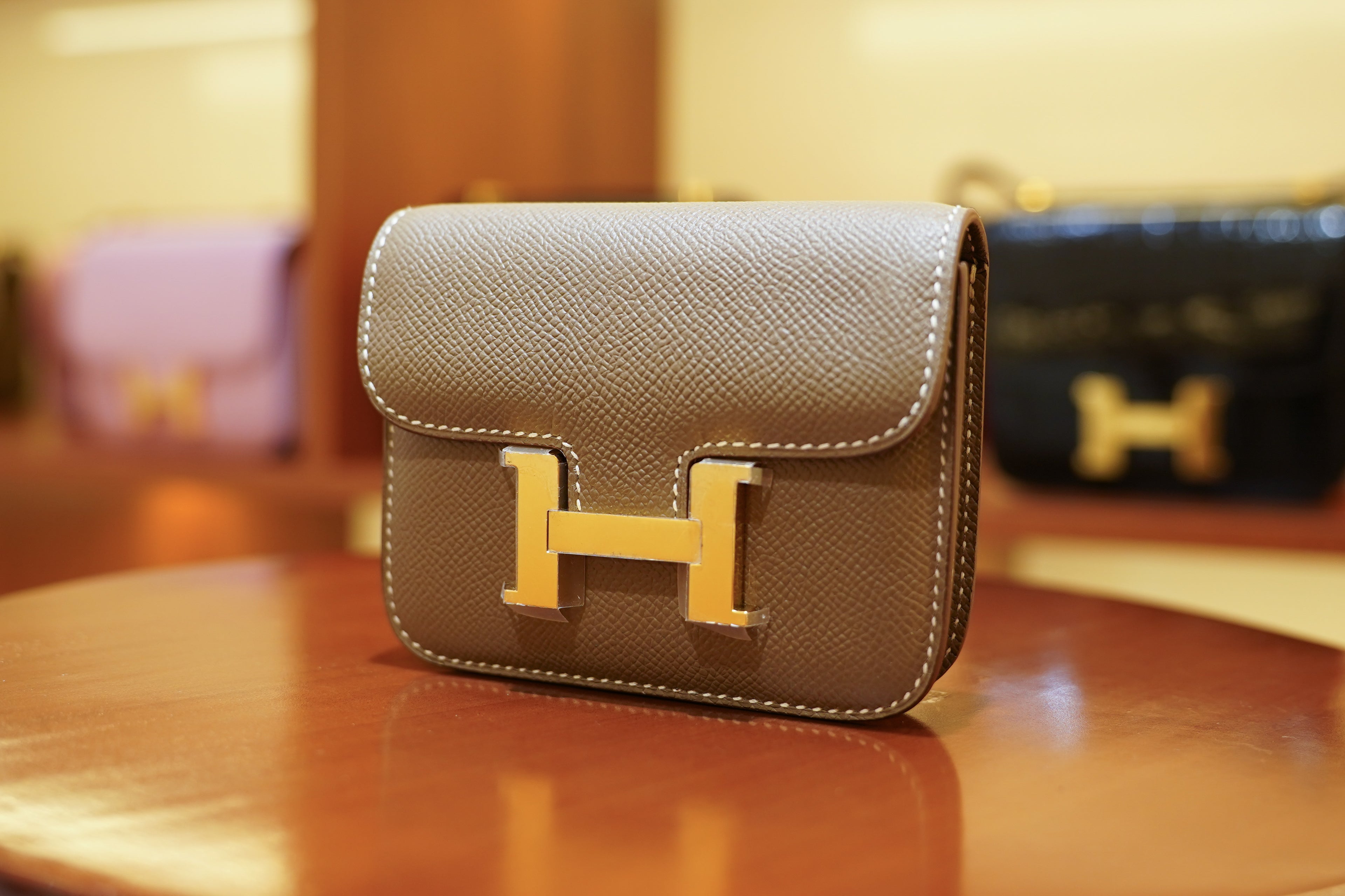 Hermes | Constance Slim Wallet – Epsom – Brown – Gold Hardware