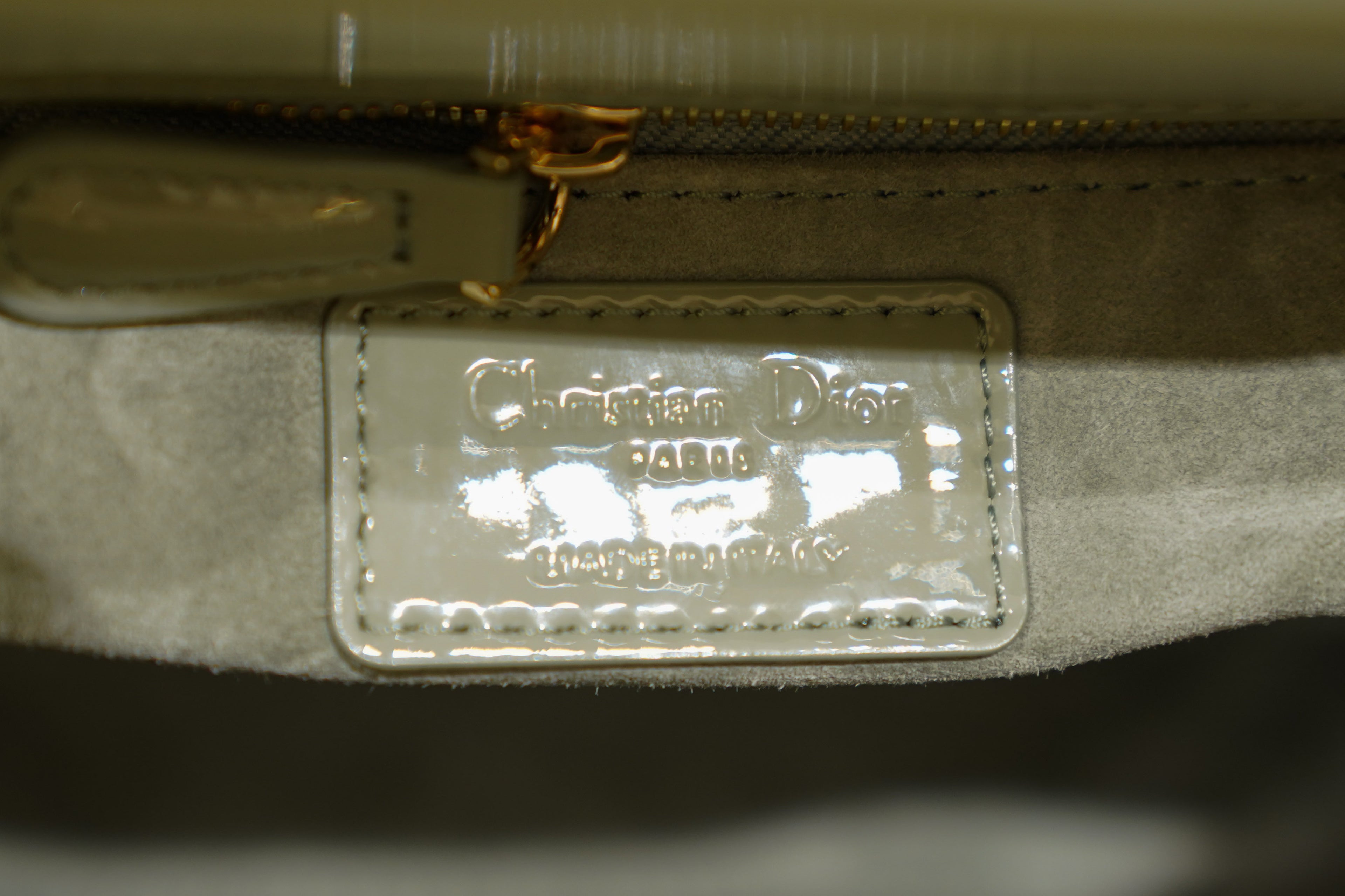 Dior | Lady Dior – Patent Leather – Olive Green – Gold Hardware