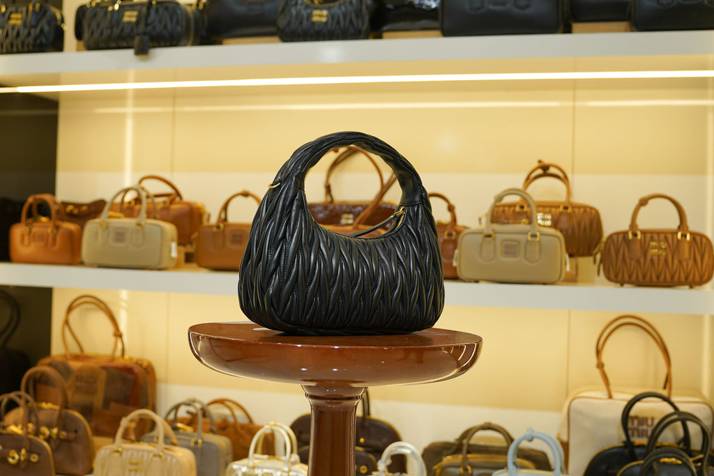 Miu Miu | Wander-Matelasse – Nappa Leather – Black – Gold Hardware