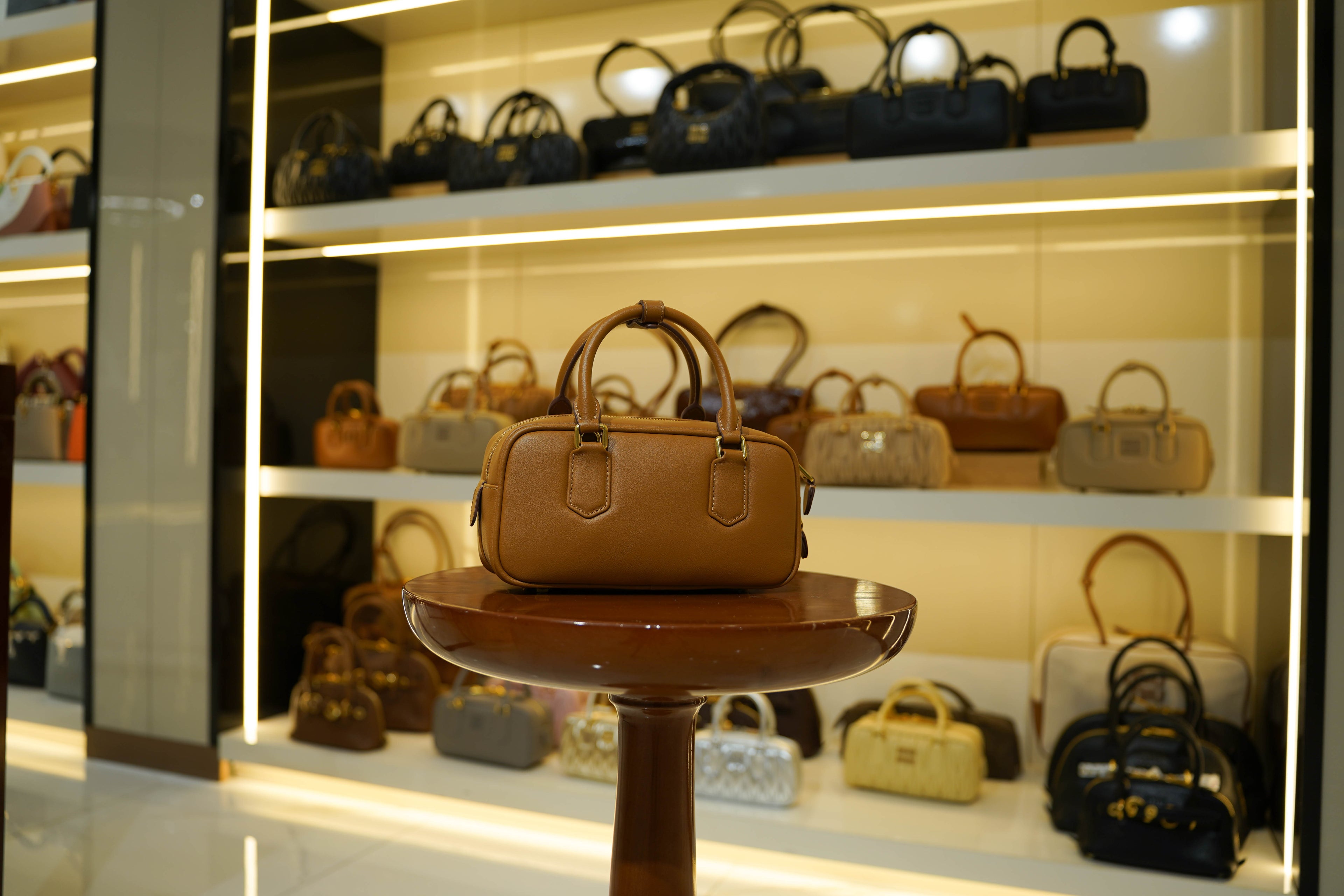 Miu Miu | Arcadie (Medium) – Leather – Tan – Gold Hardware