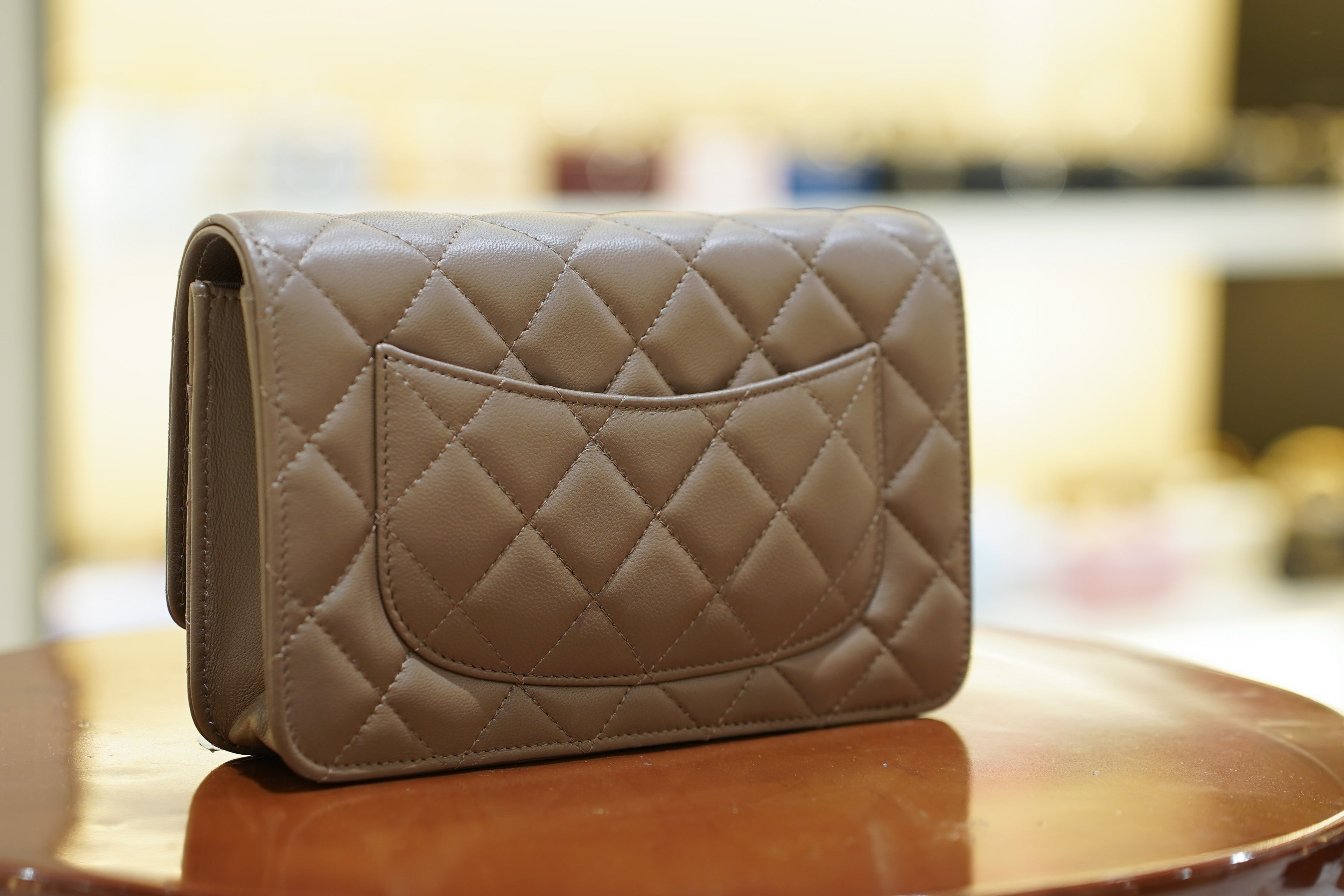 Chanel | Wallet on Chain – Lambskin – Brown – Gold Hardware