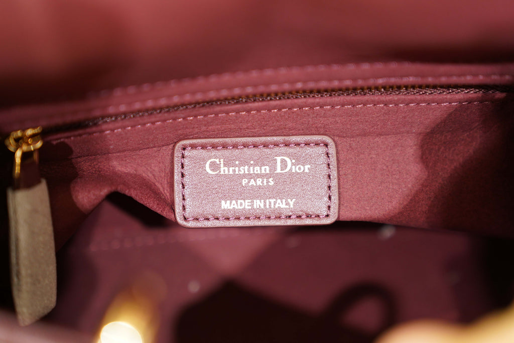Dior | Lady Dior – Lambskin – Burgundy – Gold Hardware