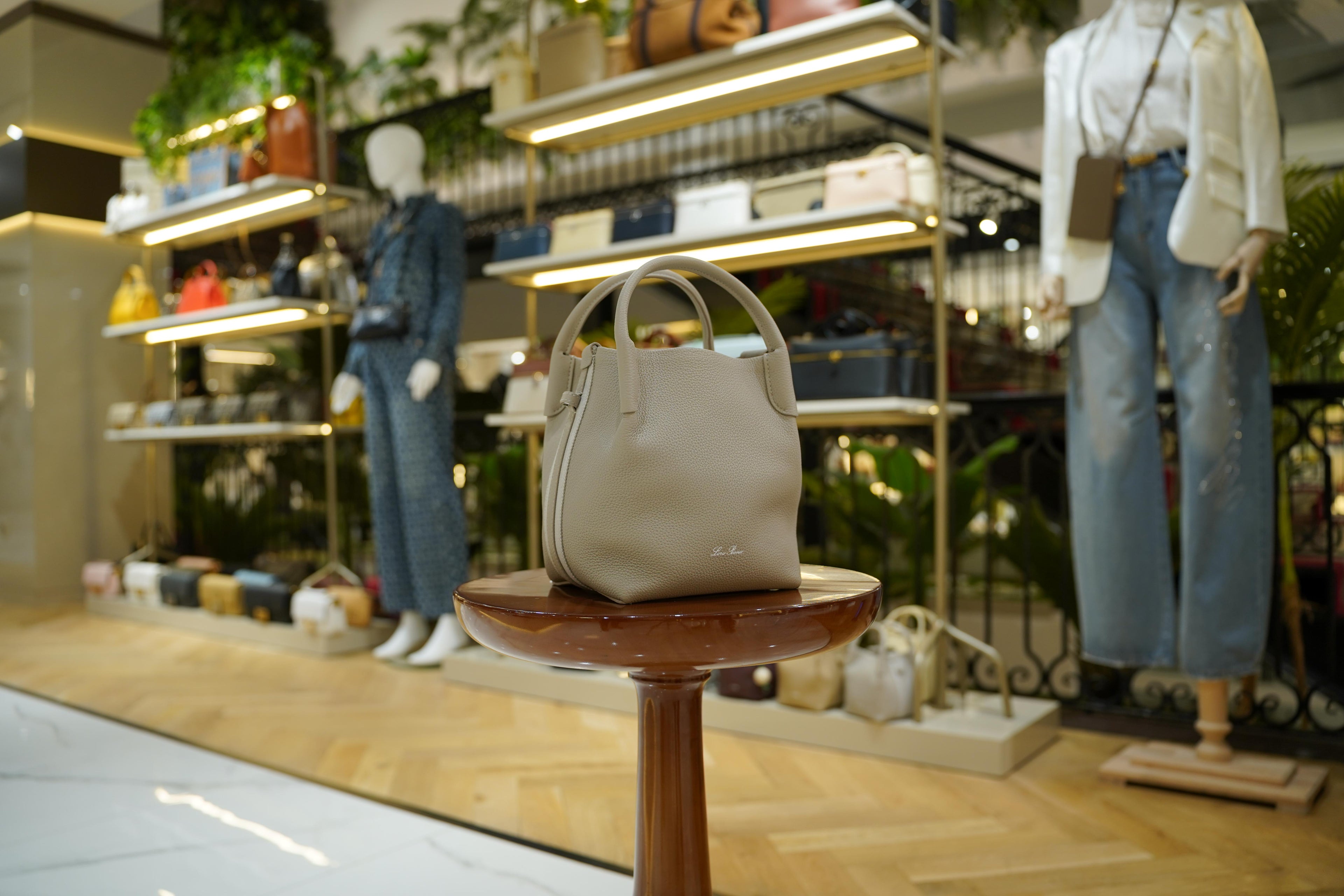 Loro Piana | Bale Bag (Large) – Leather – Beige – Silver Hardware