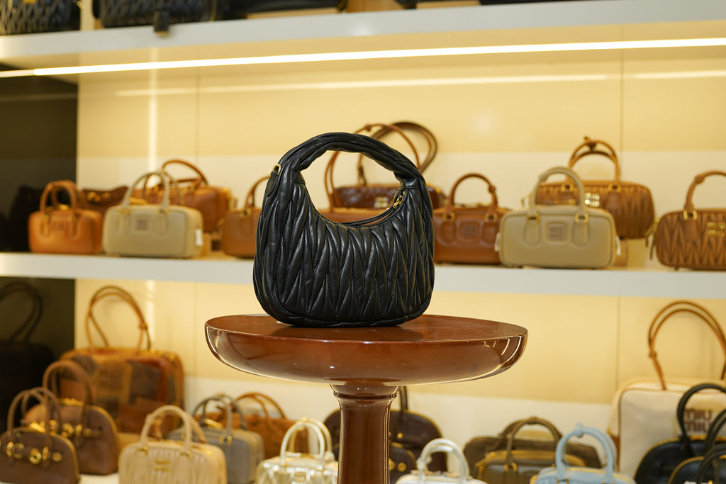 Miu Miu | Wander-Matelasse – Nappa Leather – Black – Gold Hardware