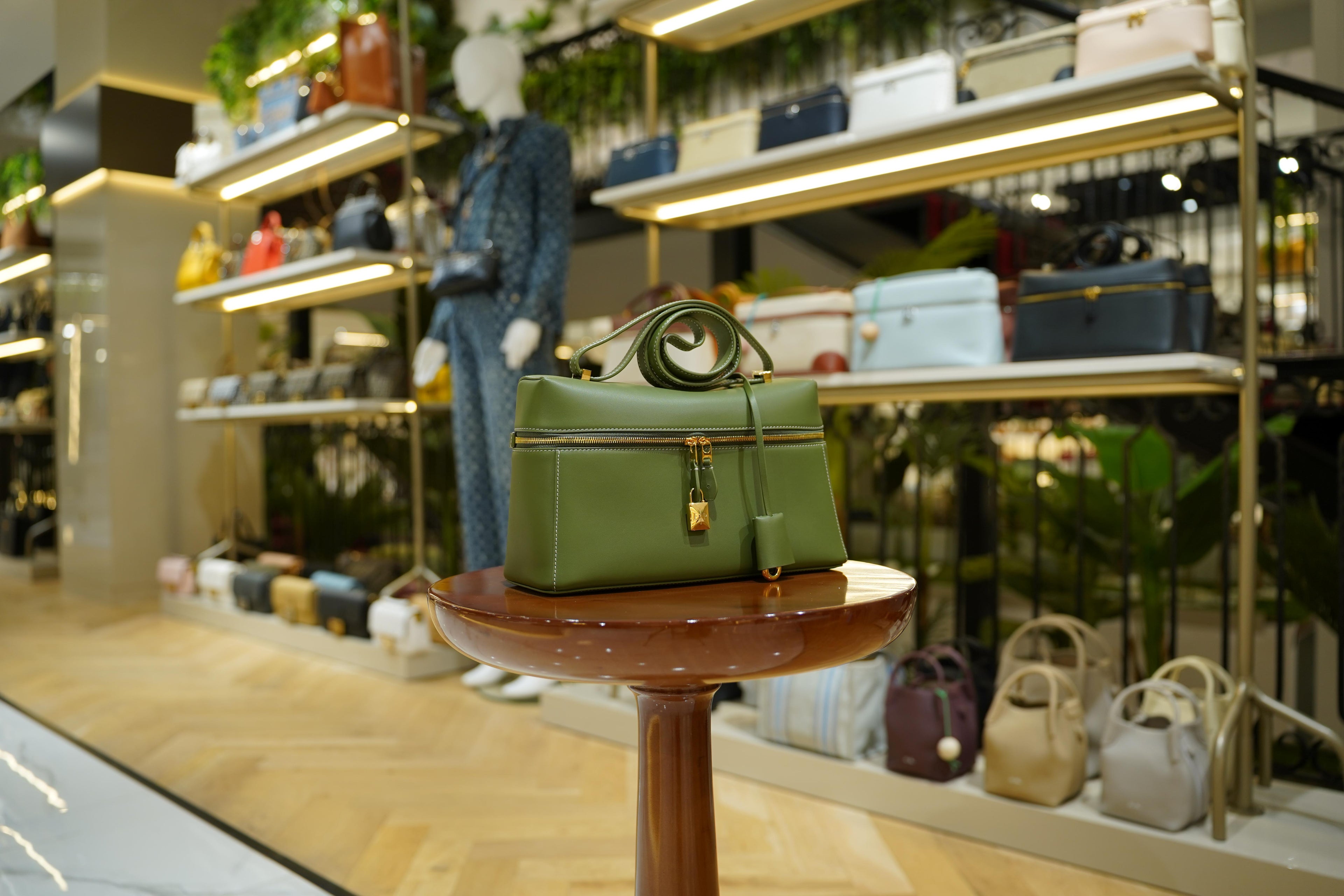 Loro Piana | Extra Bag L27 – Leather – Green – Gold Hardware