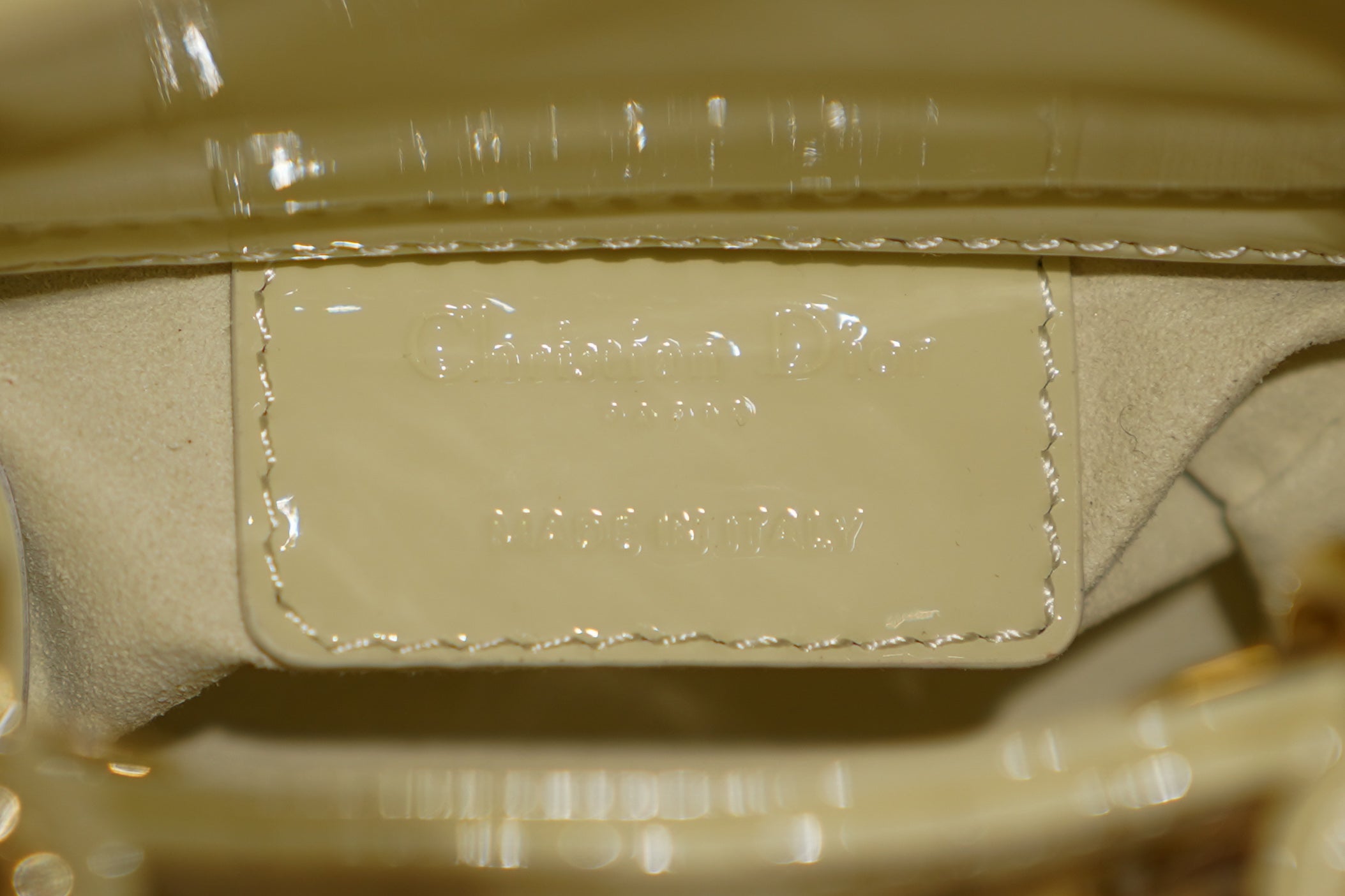Dior | Lady Dior (Mini) – Patent Leather – Light Green – Gold Hardware