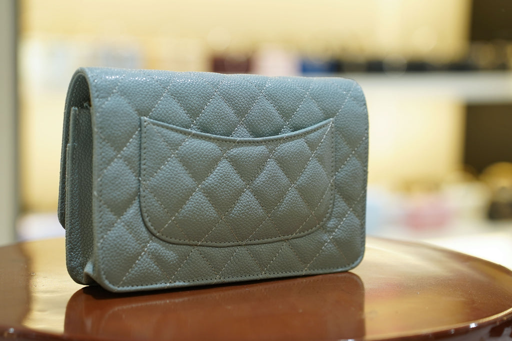 Chanel | Wallet on Chain – Caviar – Grey – Gold Hardware