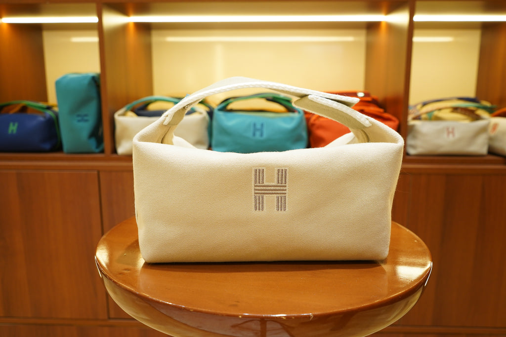 Hermes | Bride a Brac Large – Canvas – White – Silver Hardware