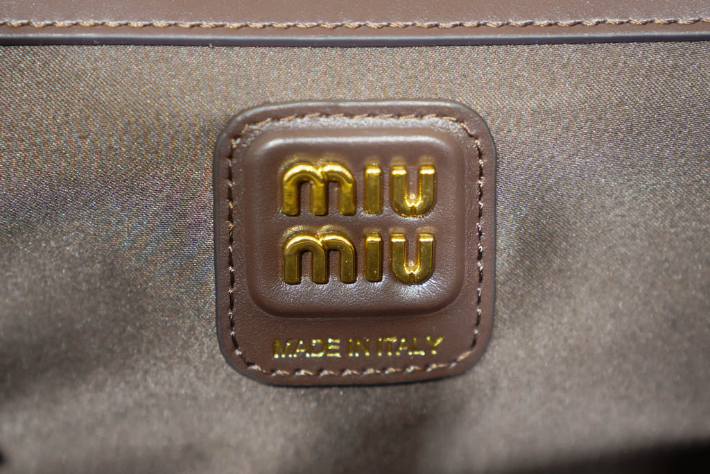Miu Miu | Beau – Leather – Brown – Gold Hardware