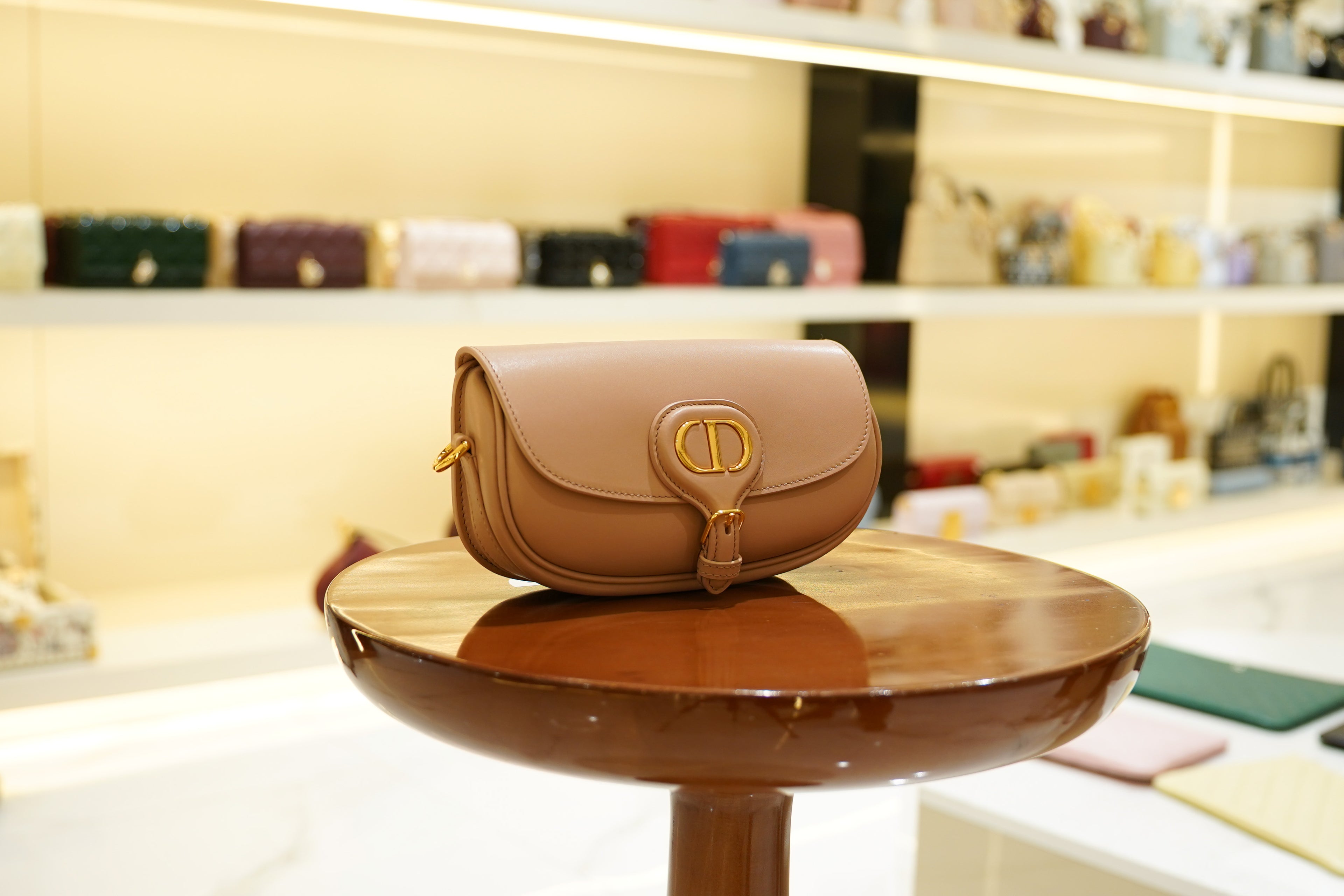 Dior | Bobby – Leather – Beige – Gold Hardware