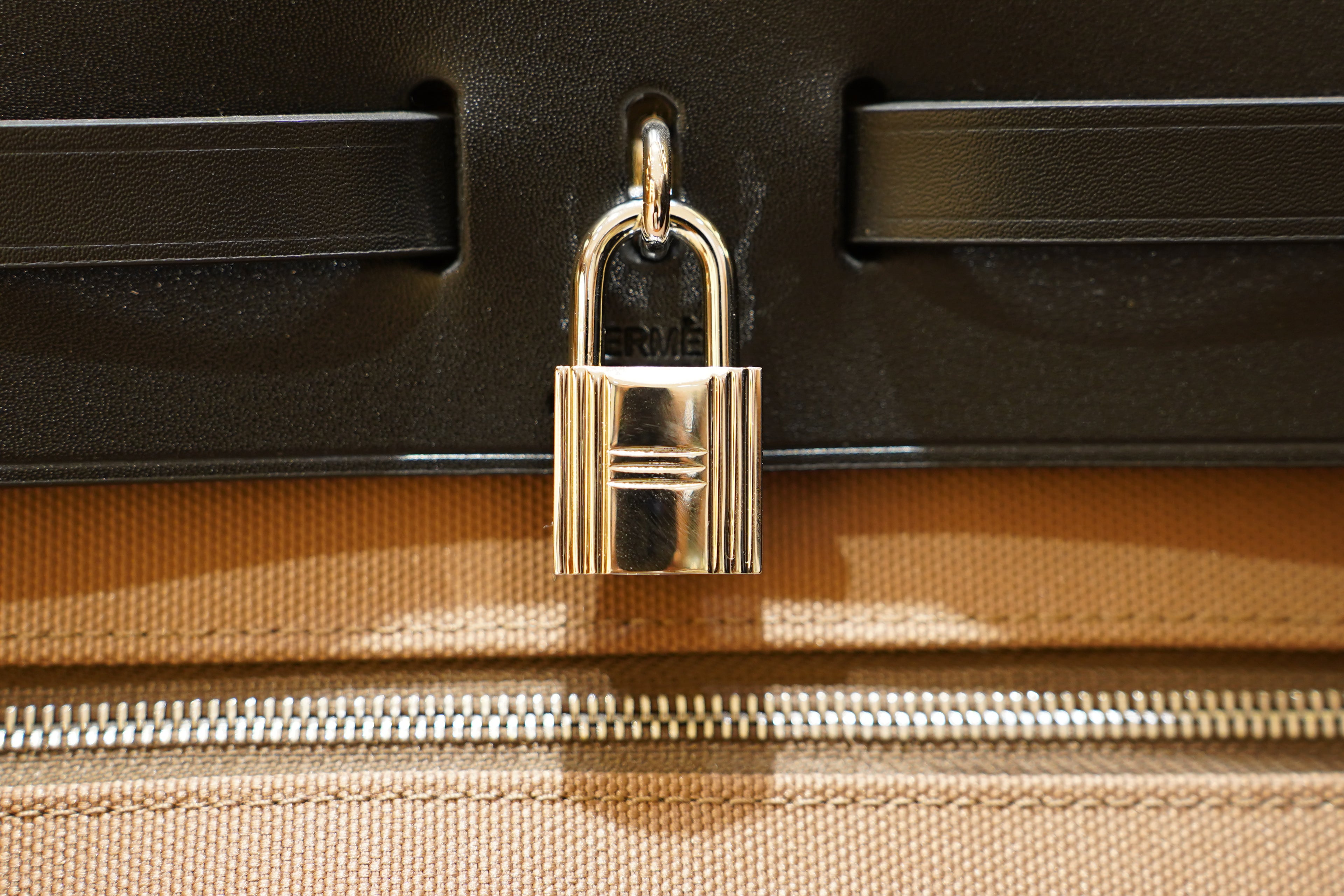 Hermes | Herbag Large – Canvas – Beige – Silver Hardware