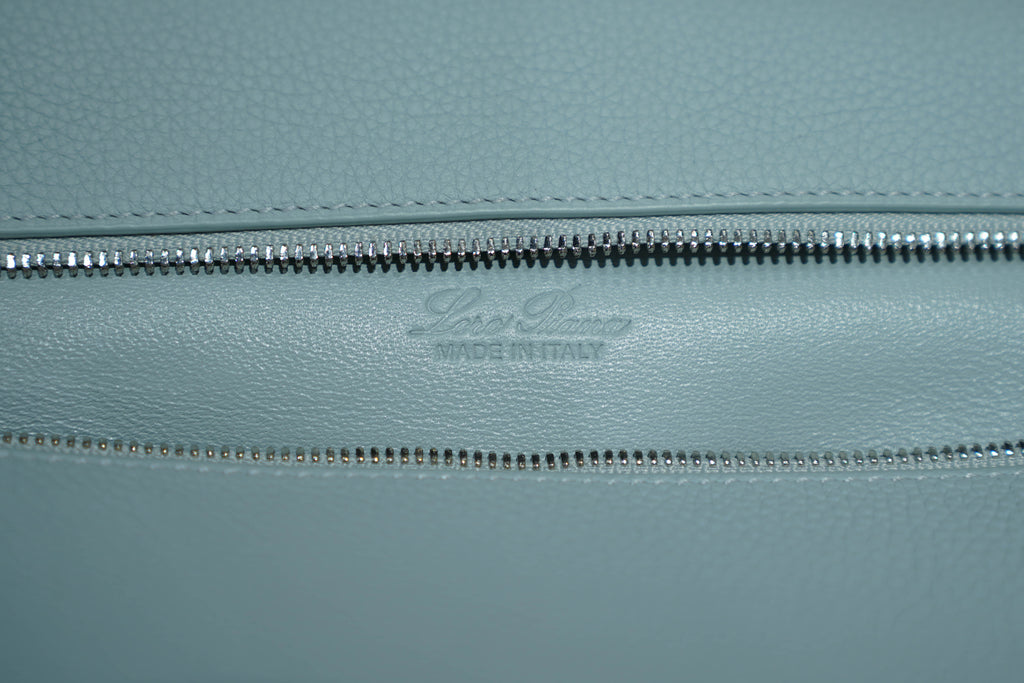 Loro Piana | Extra Bag L27 – Leather – Light Blue – Silver Hardware