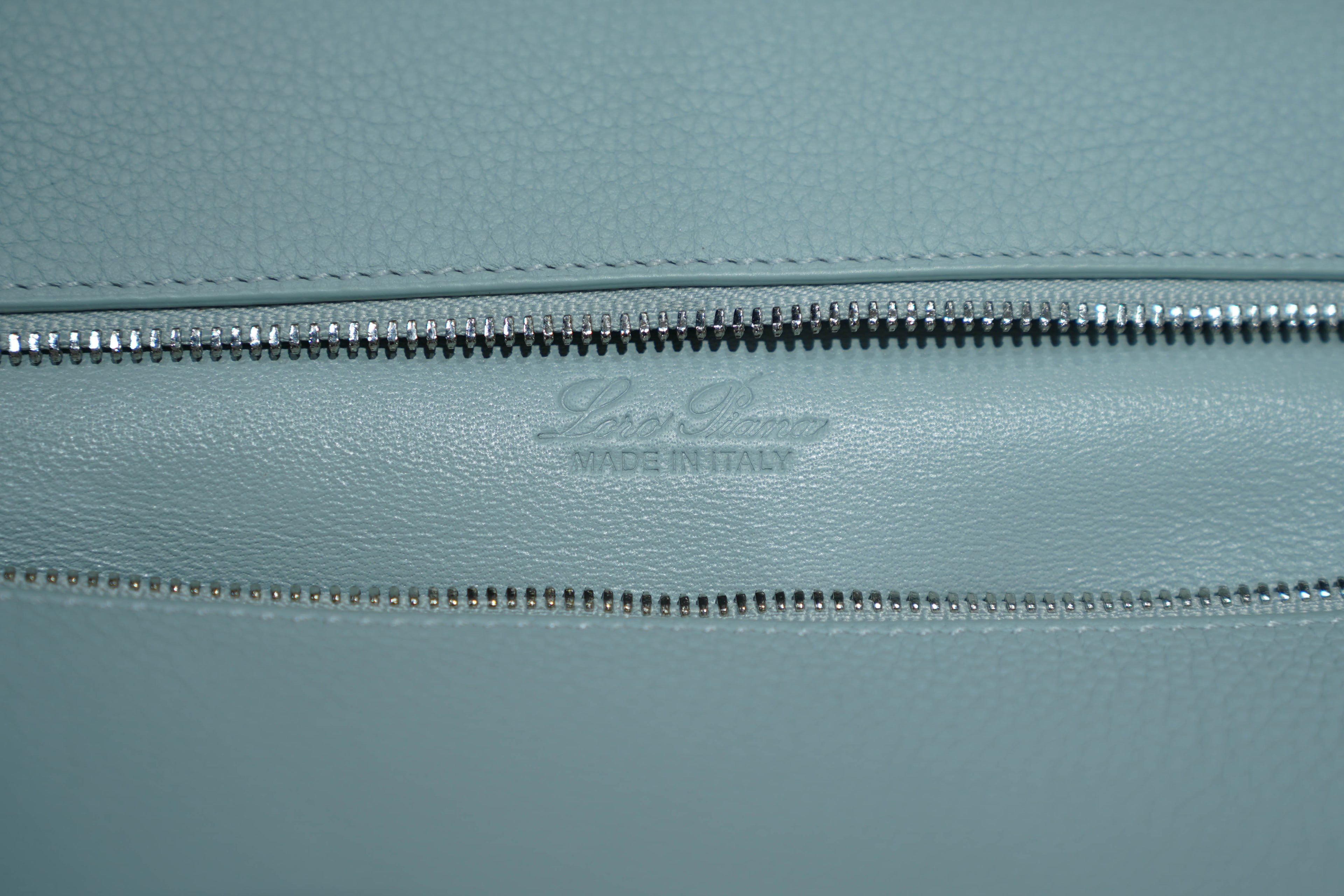 Loro Piana | Extra Bag L27 – Leather – Light Blue – Silver Hardware