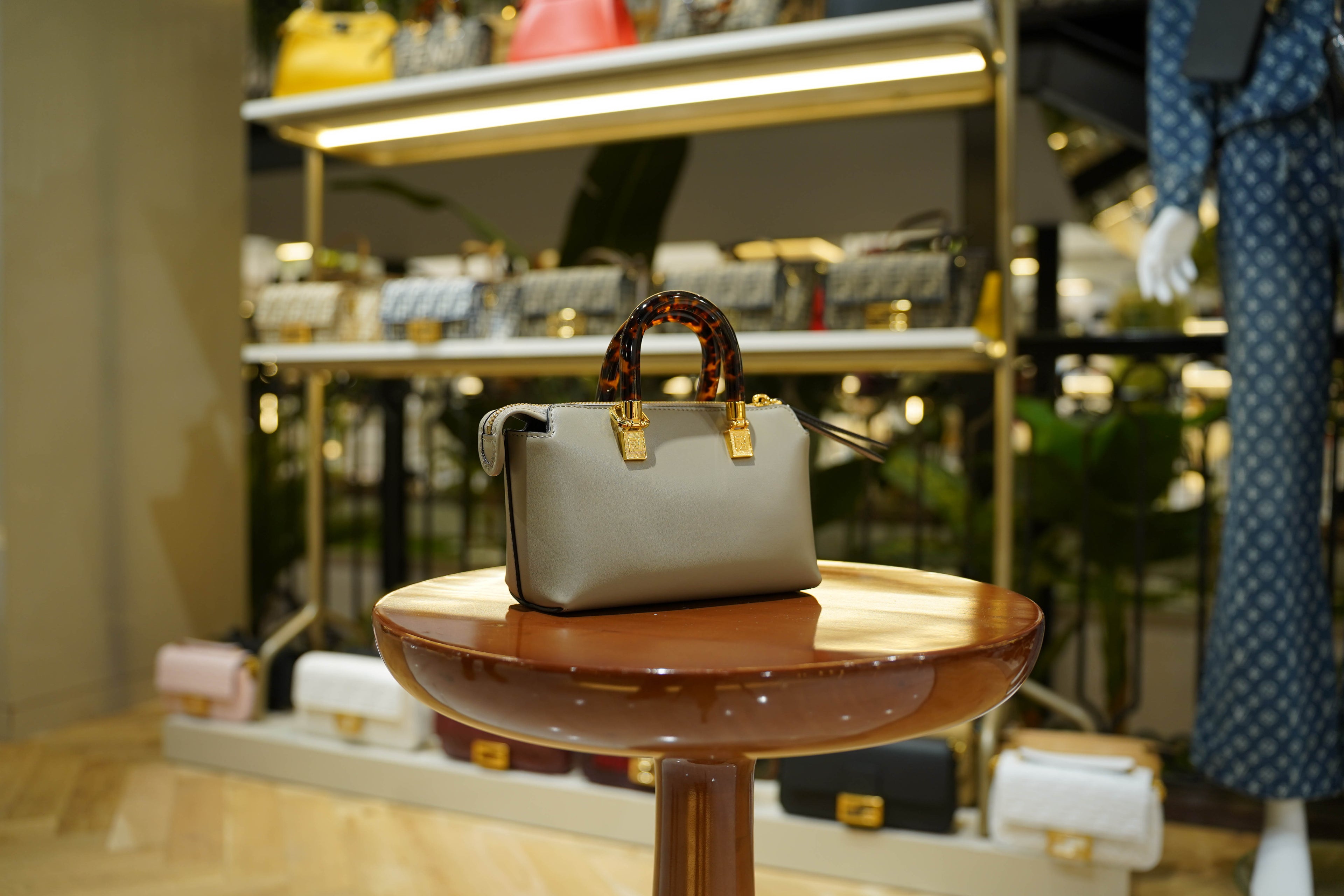 Fendi | By The Way Bag – Leather – Grey – Gold Hardware