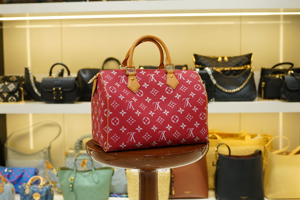 Louis Vuitton | Speedy – Canvas – Red – Gold Hardware
