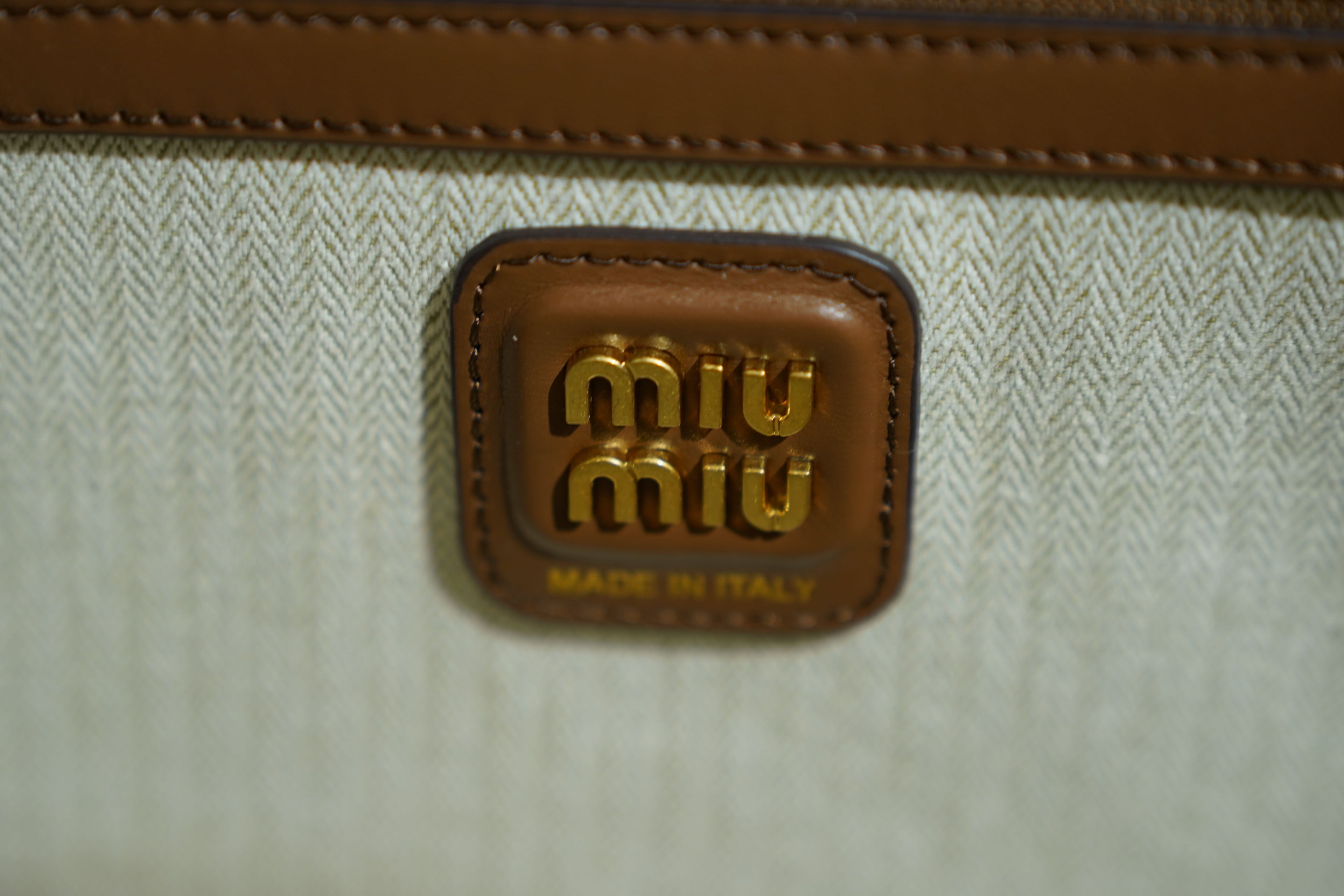 Miu Miu | Madras Bag (Medium) – Leather – Brown – Gold Hardware