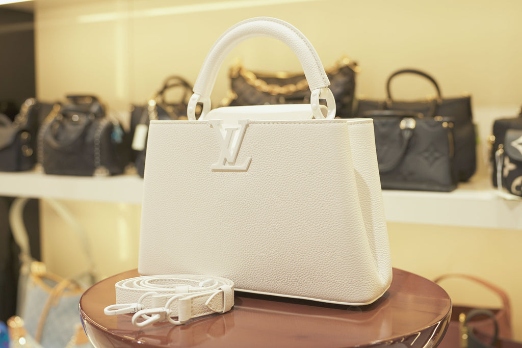 Louis Vuitton | Capucines – Leather – White – Silver Hardware