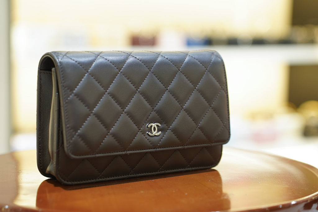 Chanel | Wallet on Chain – Lambskin – Brown – Silver Hardware