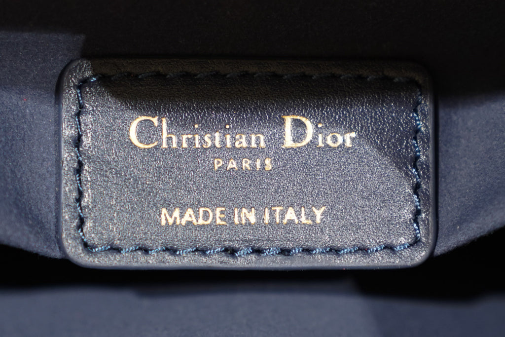 Dior | Lady Dior (Small) – Leather – Navy Blue – Gold Hardware