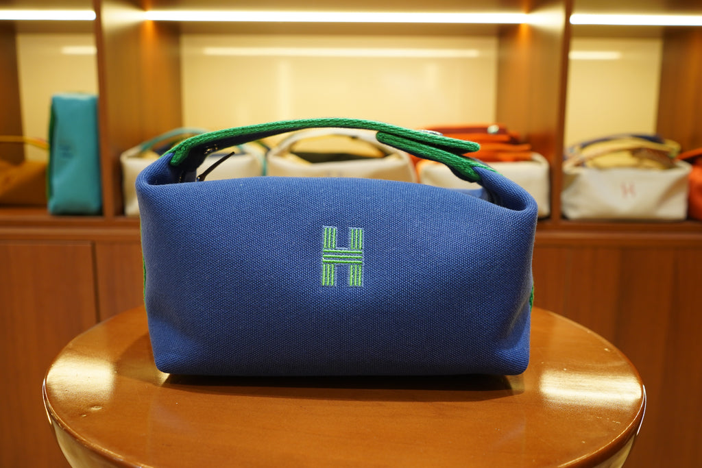 Hermes | Bride a Brac Small – Canvas – Blue – Green Hardware