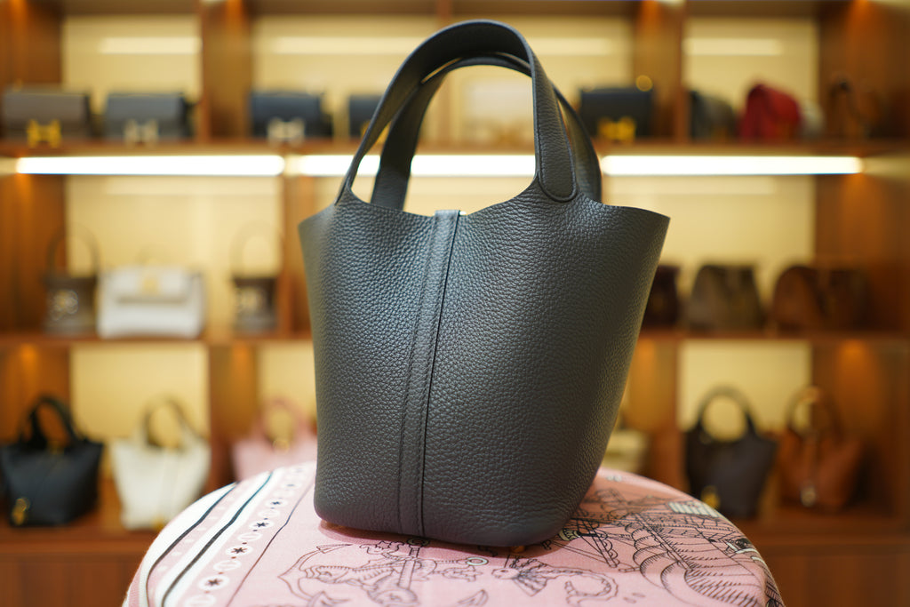 Hermès | Picotin Lock – Moyen – Togo – Noir – Quincaillerie dorée