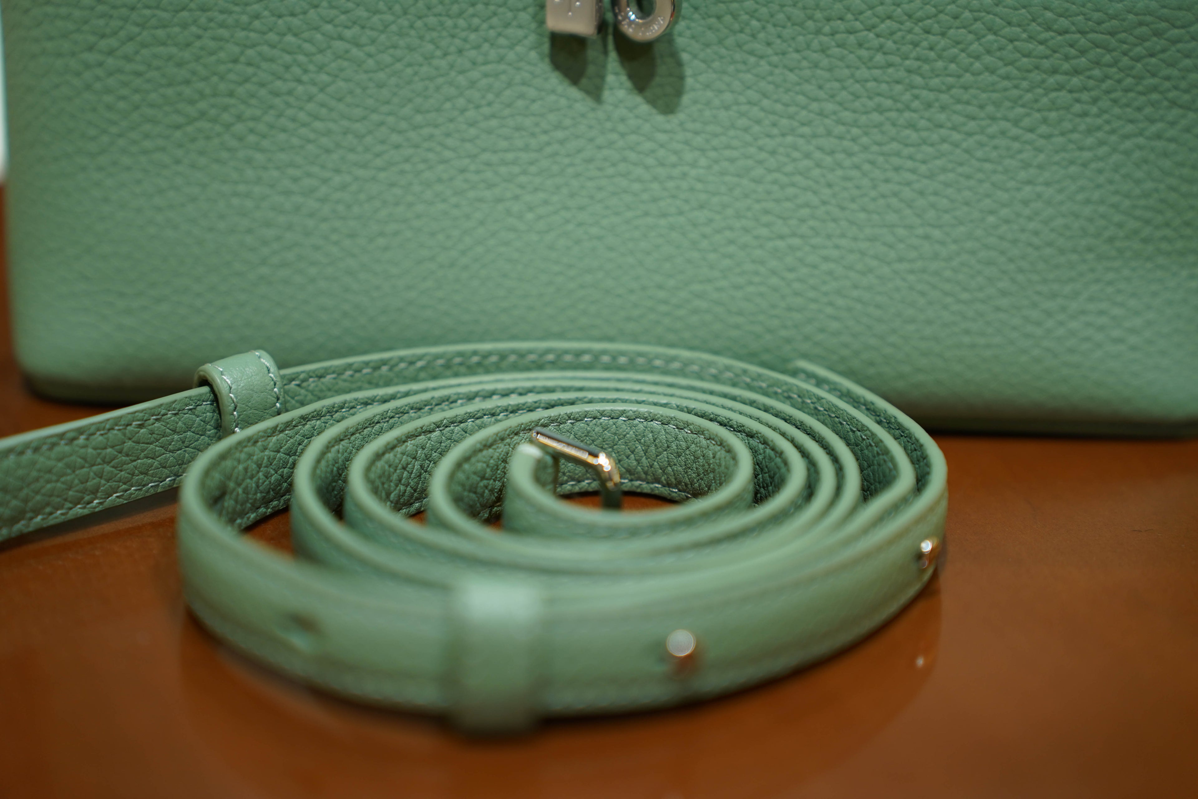 Loro Piana | Extra-Pocket-L19 – Leather – Mint Green – Silver Hardware