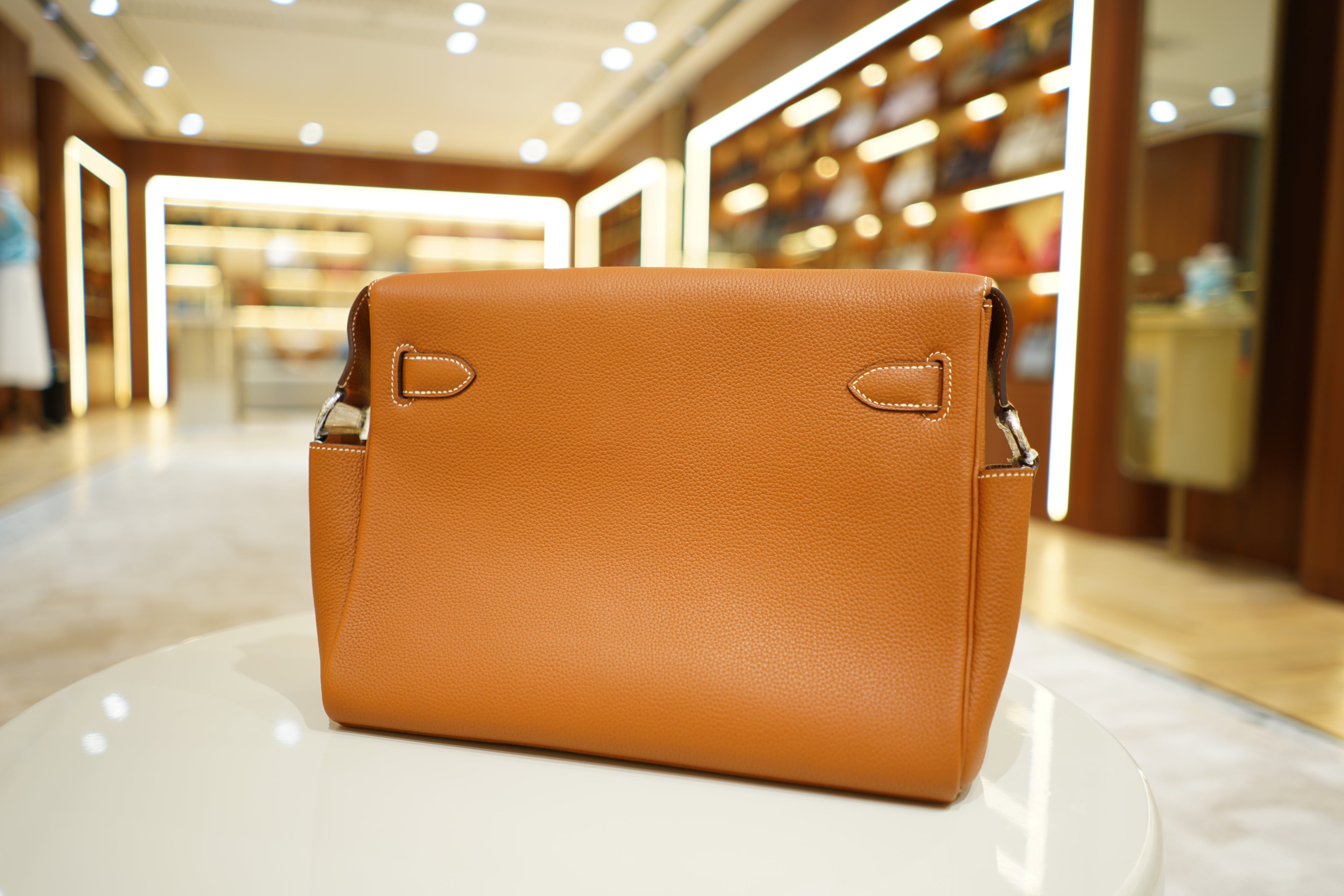 Hermes | Kelly Messenger – Togo – Orange – Palladium Hardware