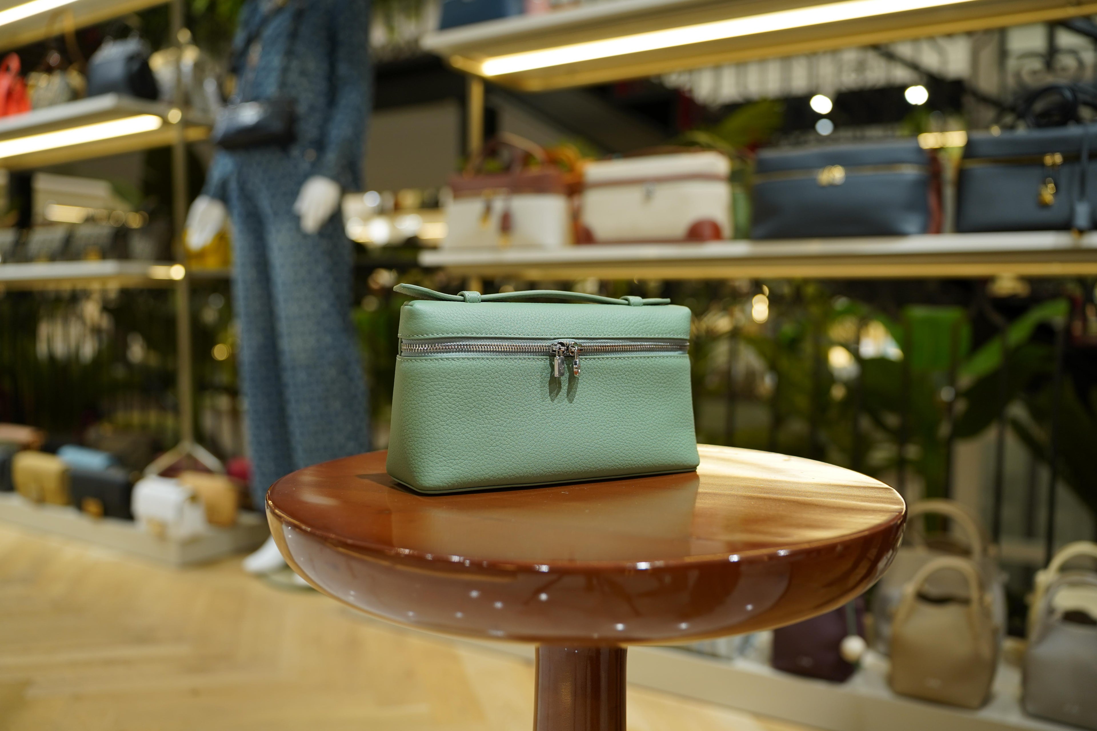 Loro Piana | Extra-Pocket-L19 – Leather – Mint Green – Silver Hardware
