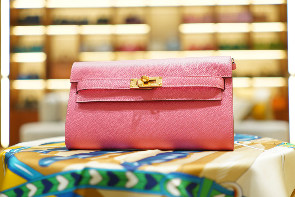 Hermes | Kelly To Go Wallet – Epsom – Pink – Gold Hardware