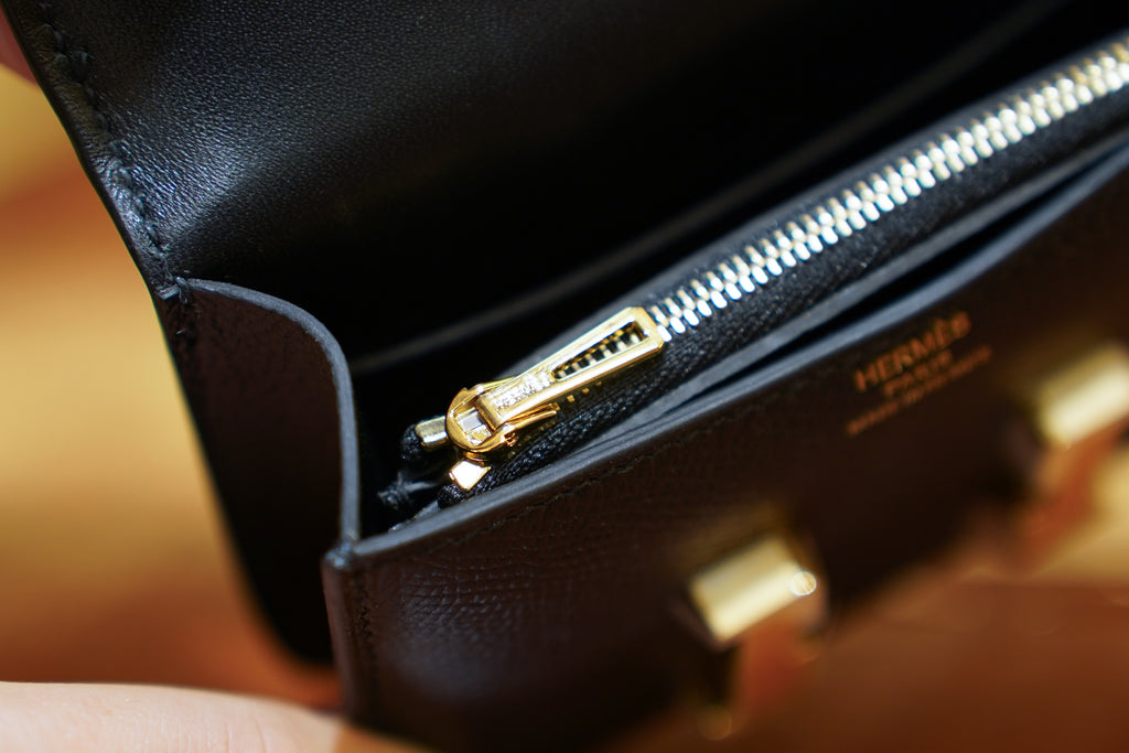 Hermes | Constance Slim Wallet – Epsom – Black – Gold Hardware