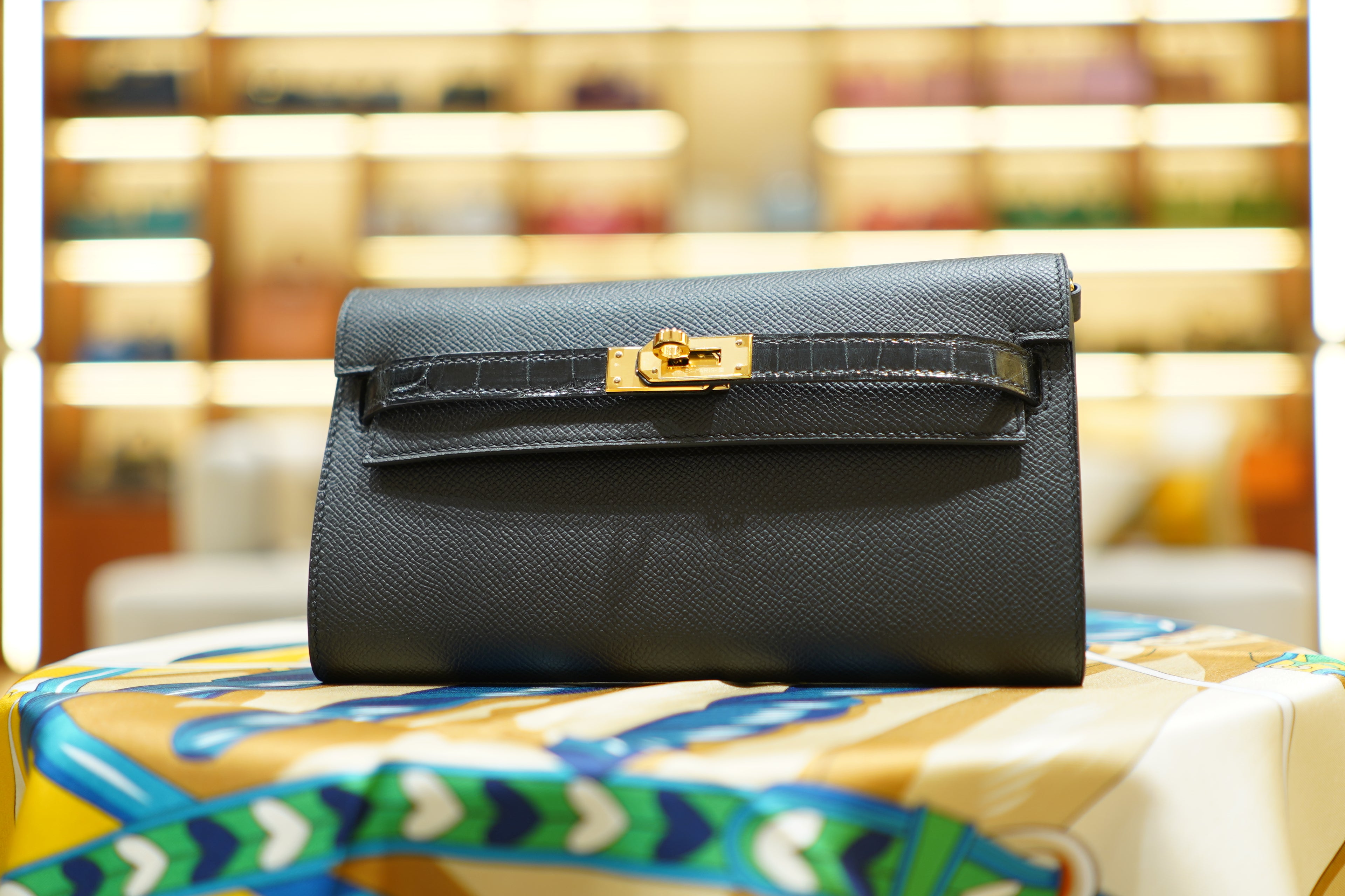 Hermes | Kelly To Go Wallet – Epsom – Black – Gold Hardware