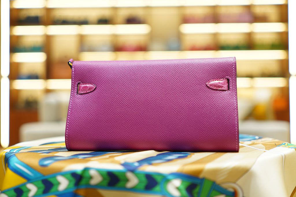 Hermes | Portafoglio Kelly To Go – Epsom – Rosa – Finiture in Oro