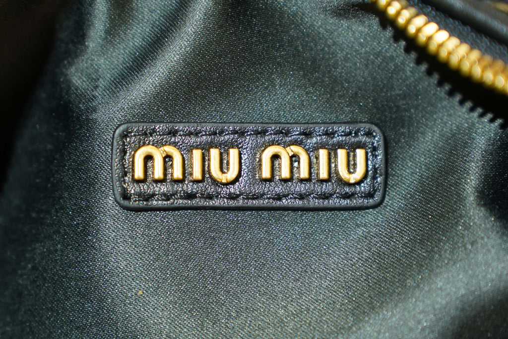 Miu Miu | Wander-Matelasse – Nappa Leather – Black – Gold Hardware