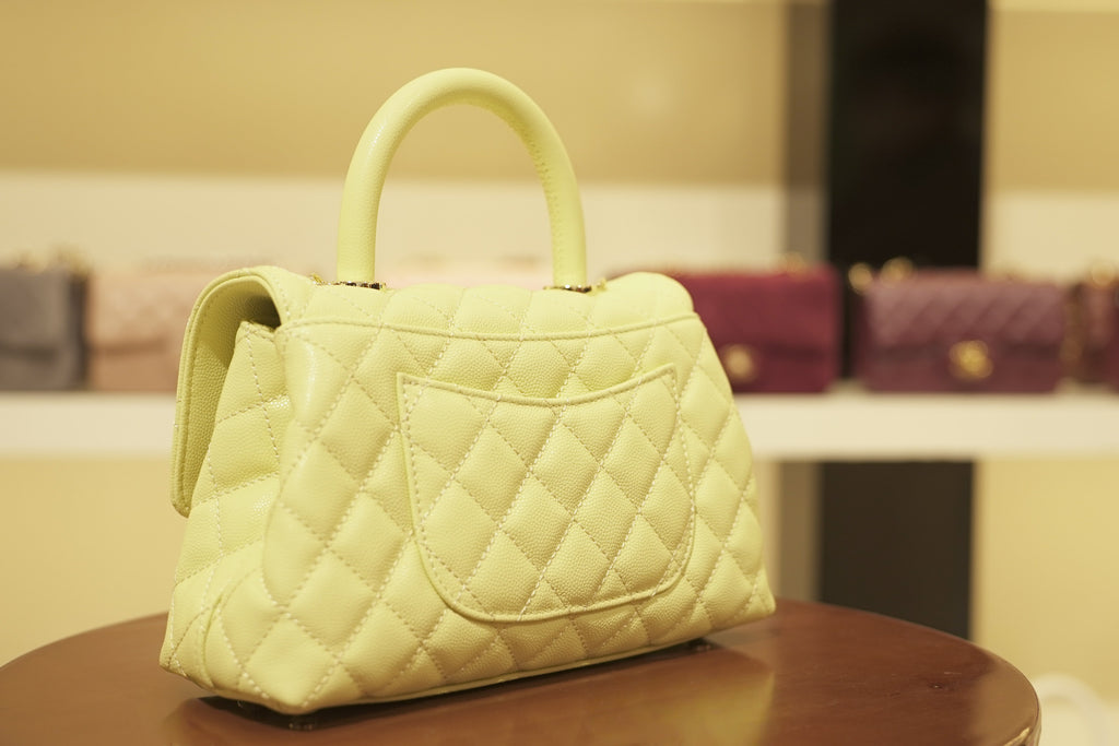 Chanel | Coco Mini – Lambskin – Yellow – Gold Hardware